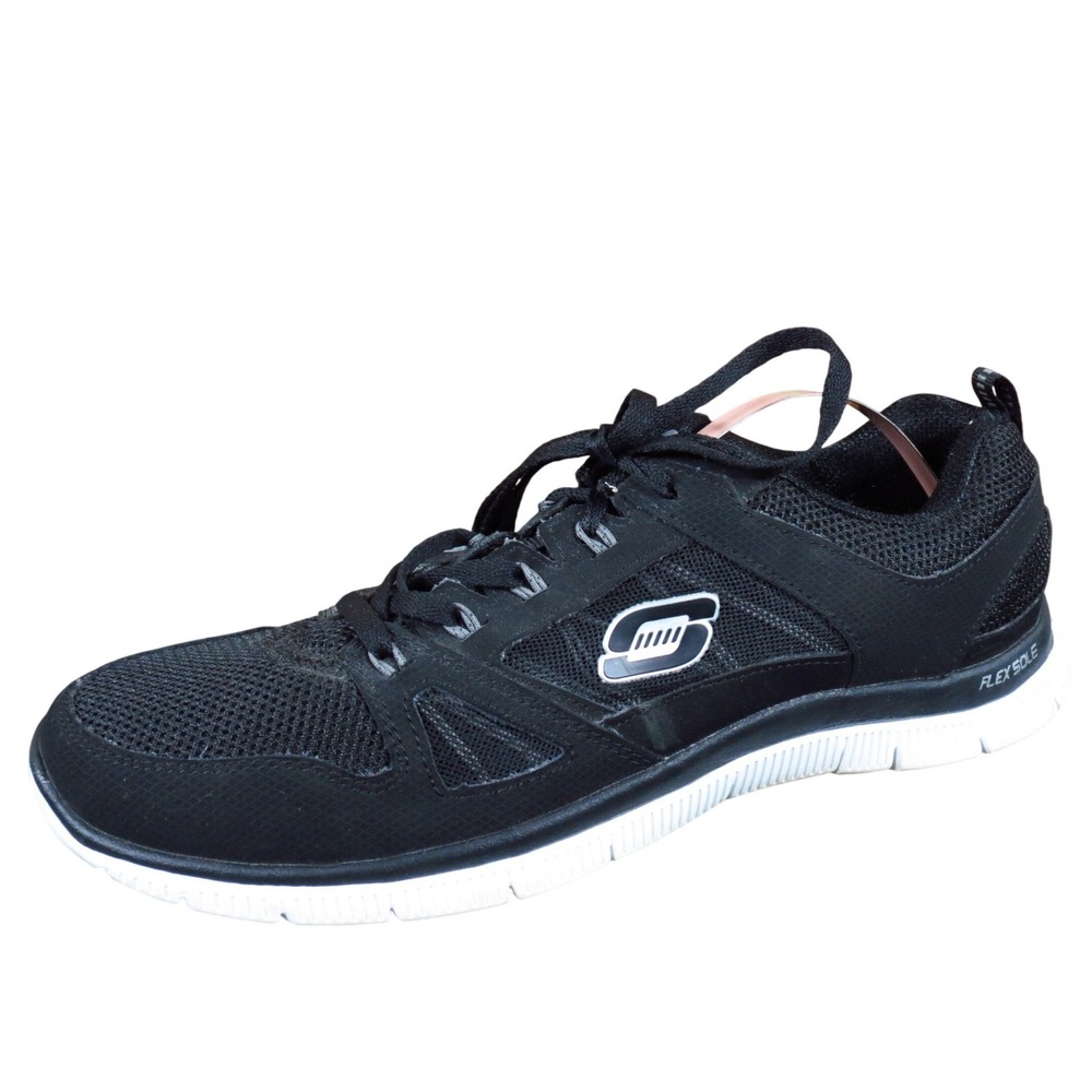 Skechers‎ Lightweight Women Athletic Shoe Size 9.5 Training Black Fabric 11727
